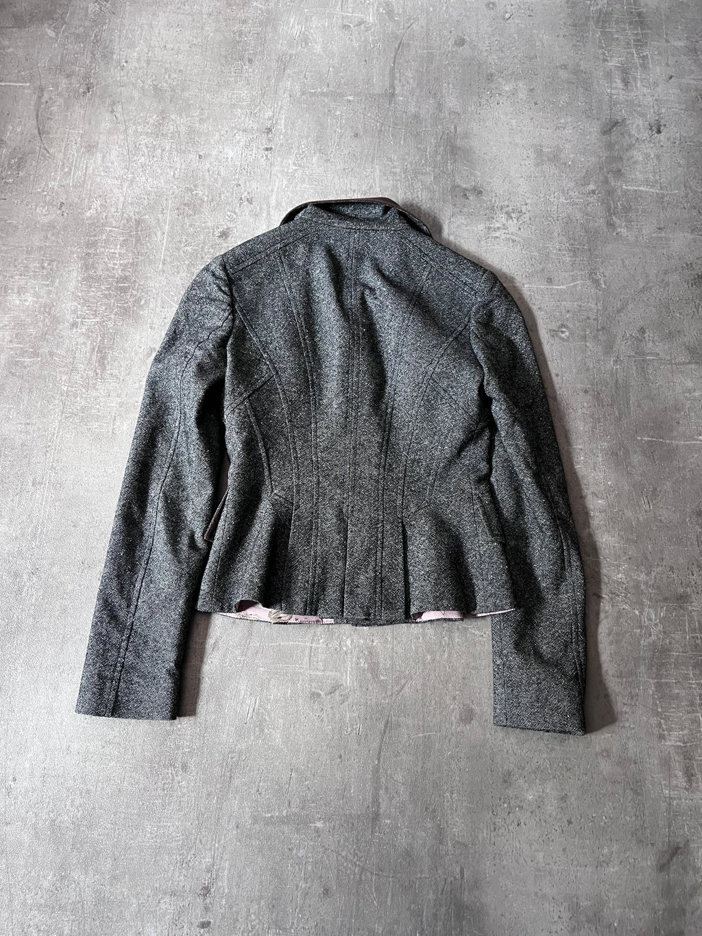 Dolce & Gabbana Tweed Wool Blazer Jacket Grey Women - M