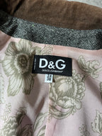 Dolce & Gabbana Tweed Wool Blazer Jacket Grey Women - M