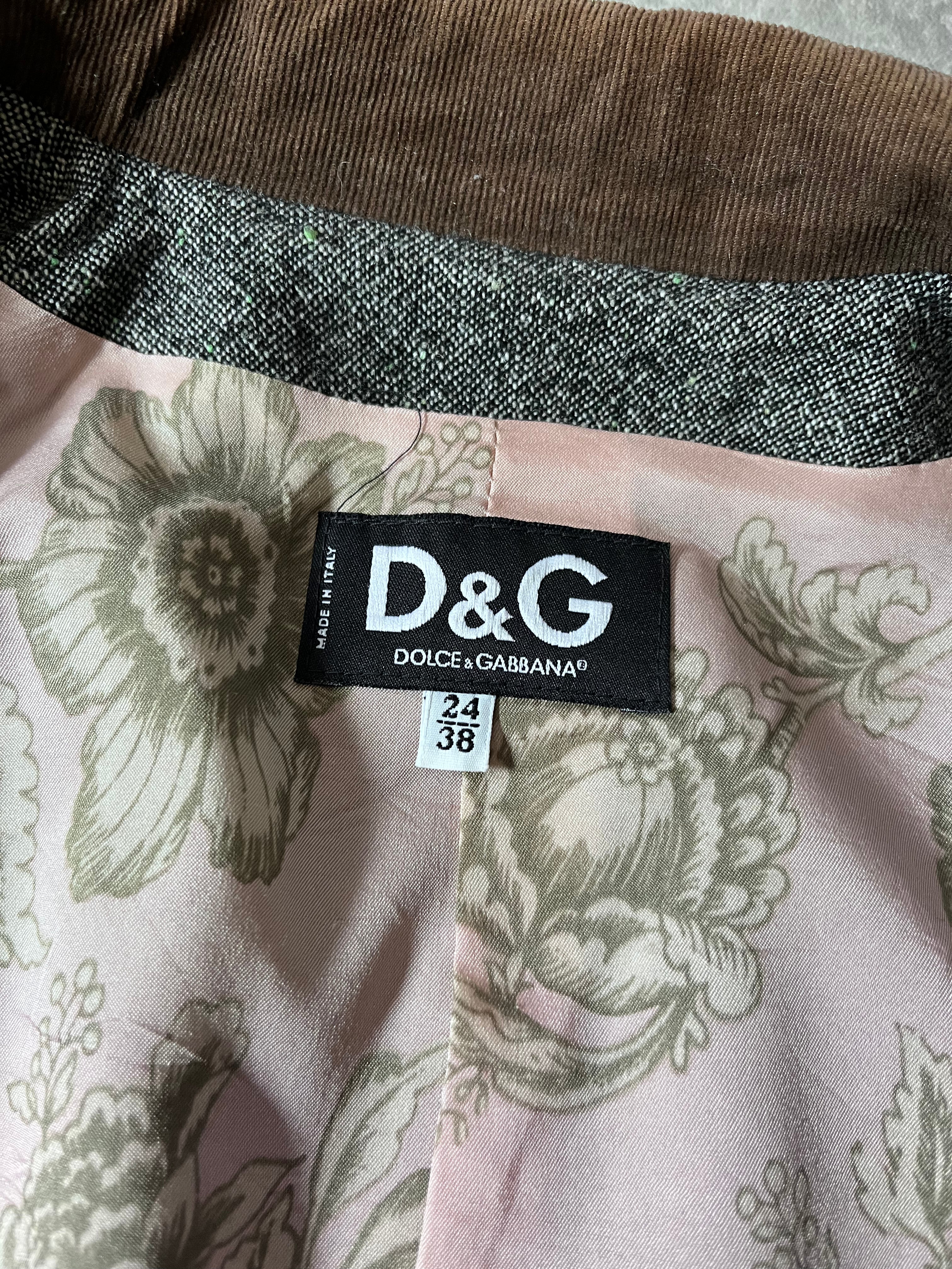 Dolce & Gabbana Tweed Wool Blazer Jacket Grey Women - M