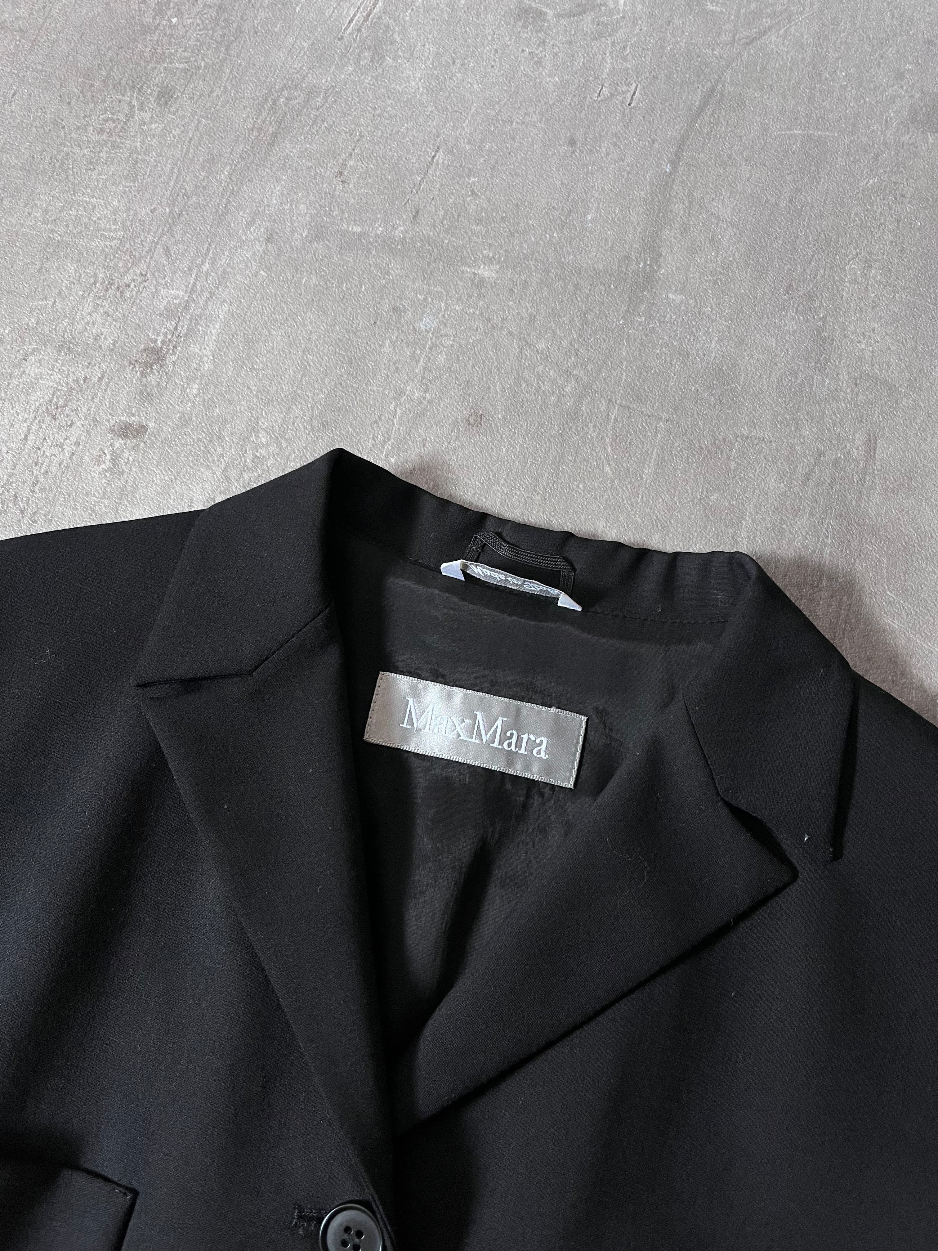 Max Mara Wool Formal Blazer Jacket Black Women - XL