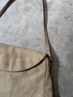 2000s Jil Sander Suede Shoulder Bag Beige/Khaki