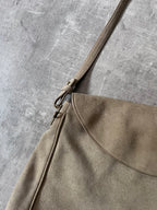 2000s Jil Sander Suede Shoulder Bag Beige/Khaki