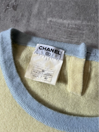 Chanel Vintage Cashmere Yellow Vest Sweater Women - M